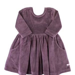Ruffle butts toddler Velour 3/4 Sleeve Twirl Dress; 18-24m